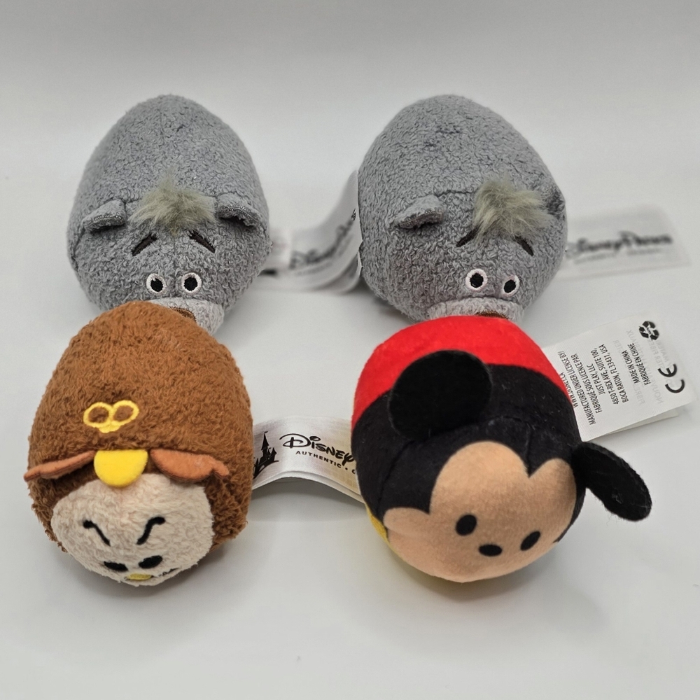Disney Tsum Tsum Lot of 4 3.5" Plush
